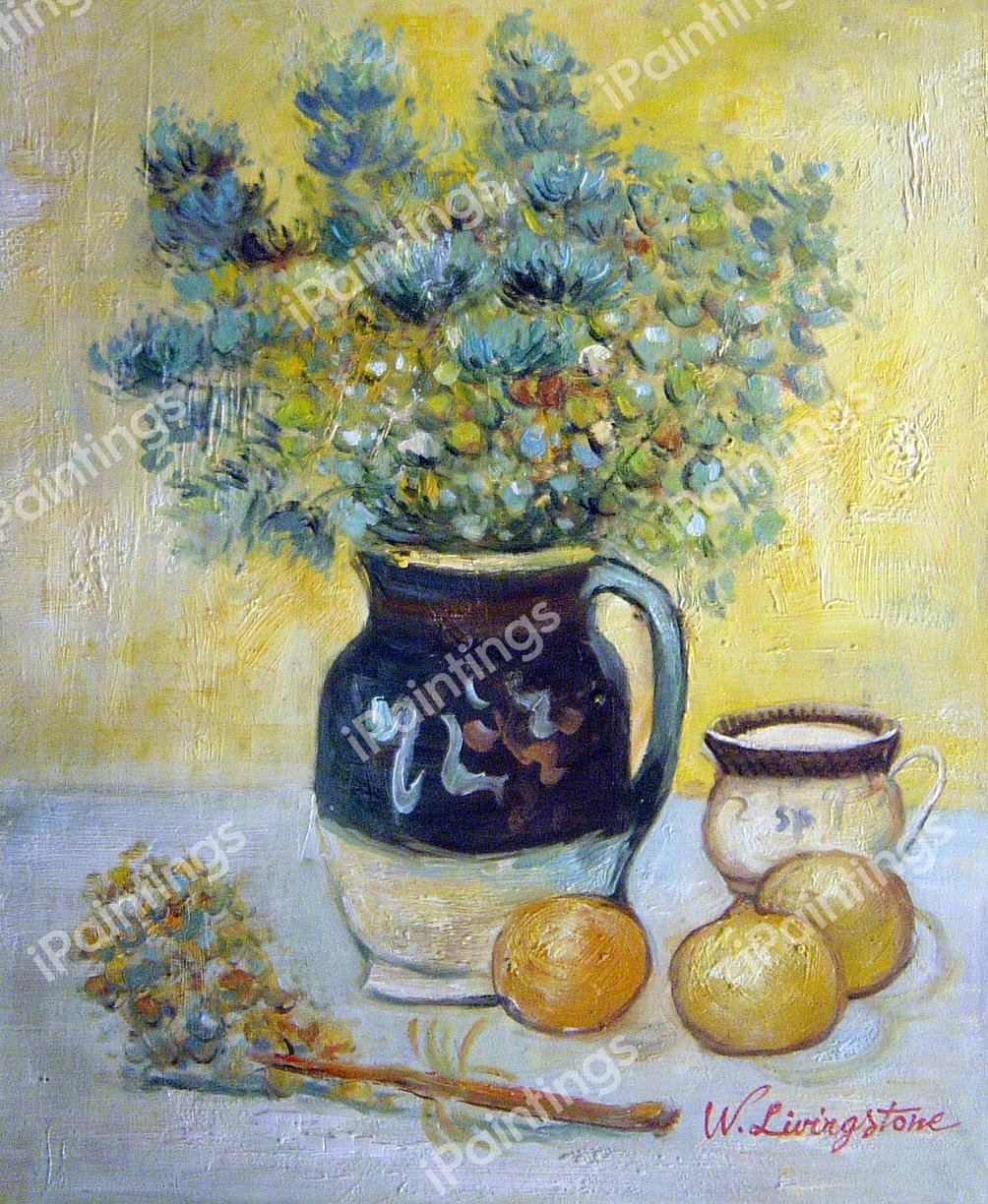 Still Life Majolica With Wildflowers. The painting by Vincent Van Gogh