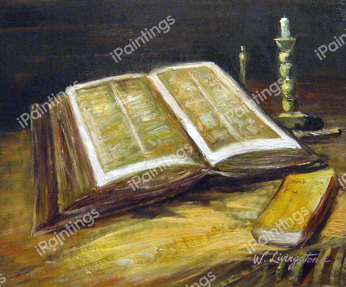 Still Life With Open Bible. The painting by Vincent Van Gogh