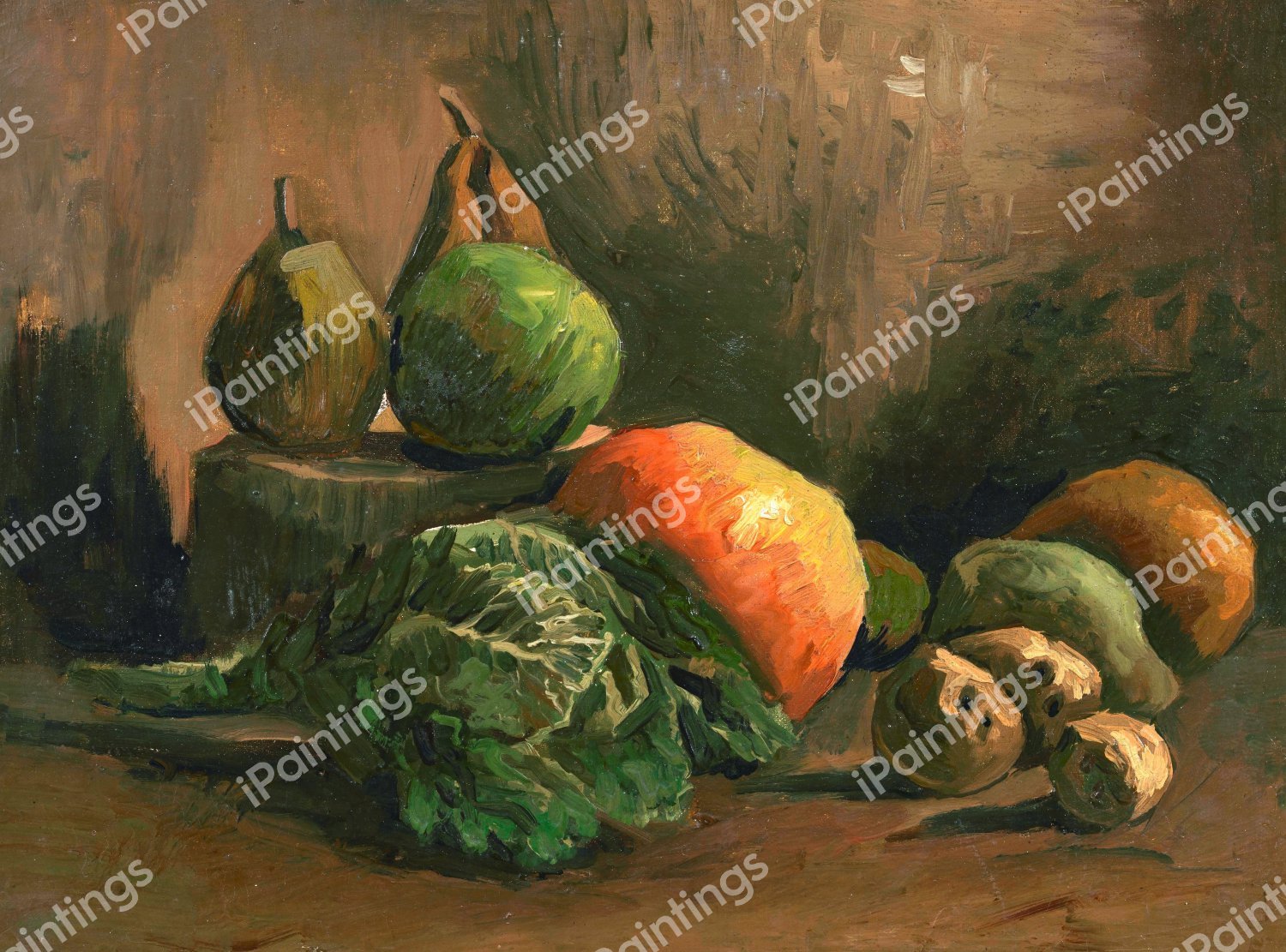 Still Life with Vegetables and Fruit. The painting by Vincent Van Gogh