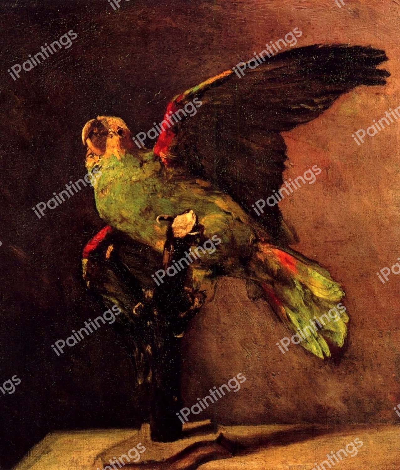 The Green Parrot . The painting by Vincent Van Gogh