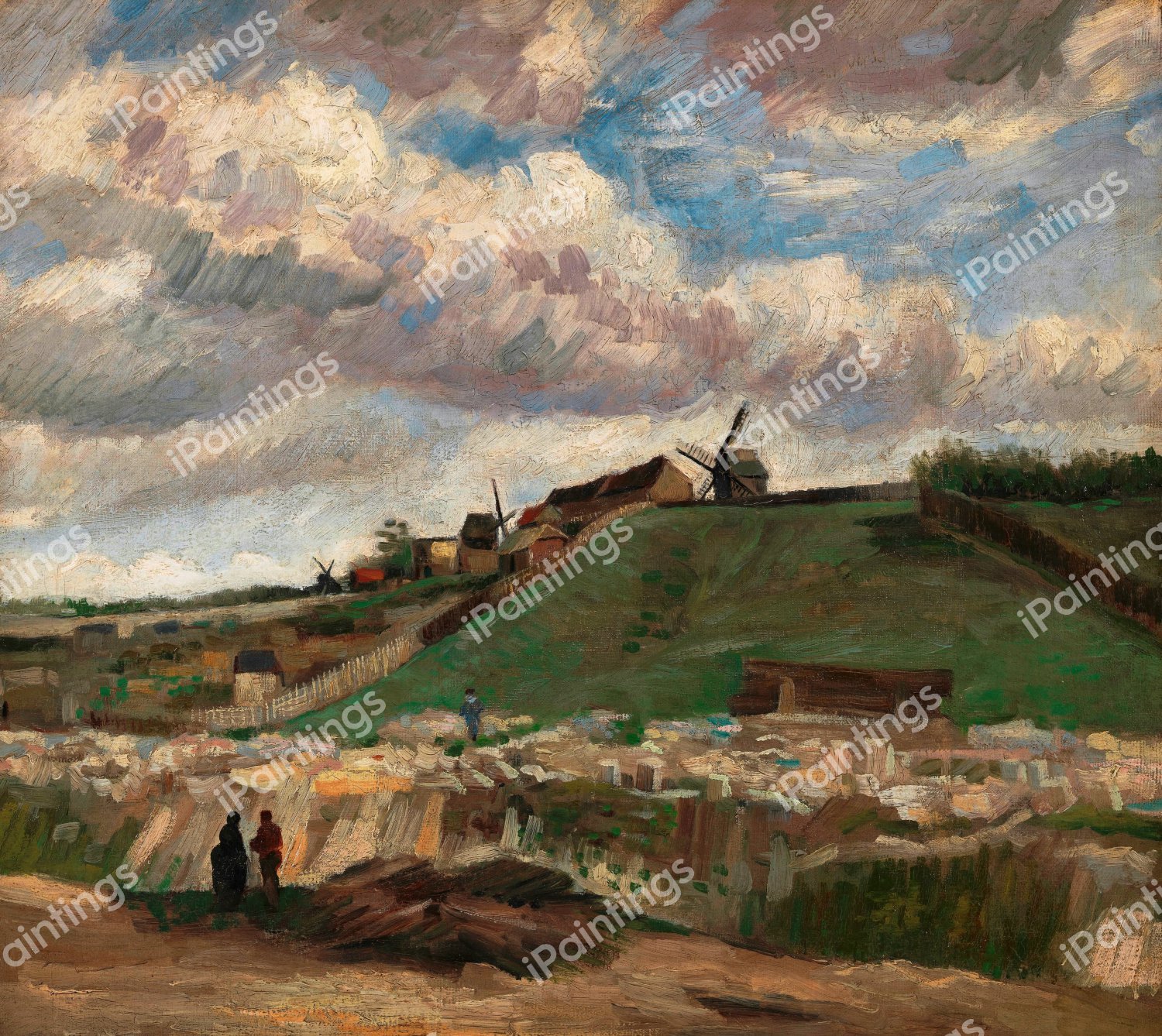 The Hill of Montmartre with Stone Quarry. The painting by Vincent Van Gogh
