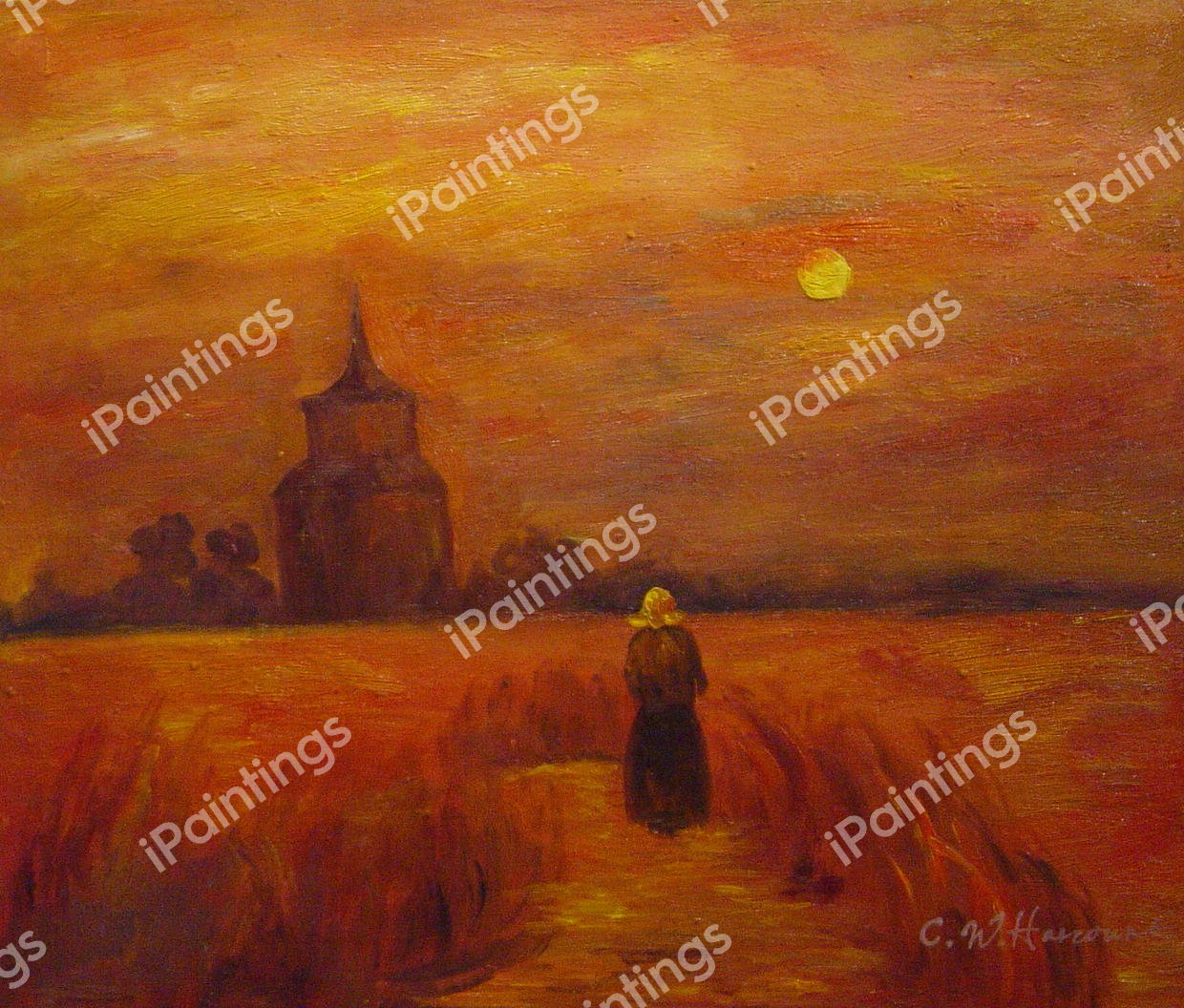 The Old Tower In The Fields. The painting by Vincent Van Gogh