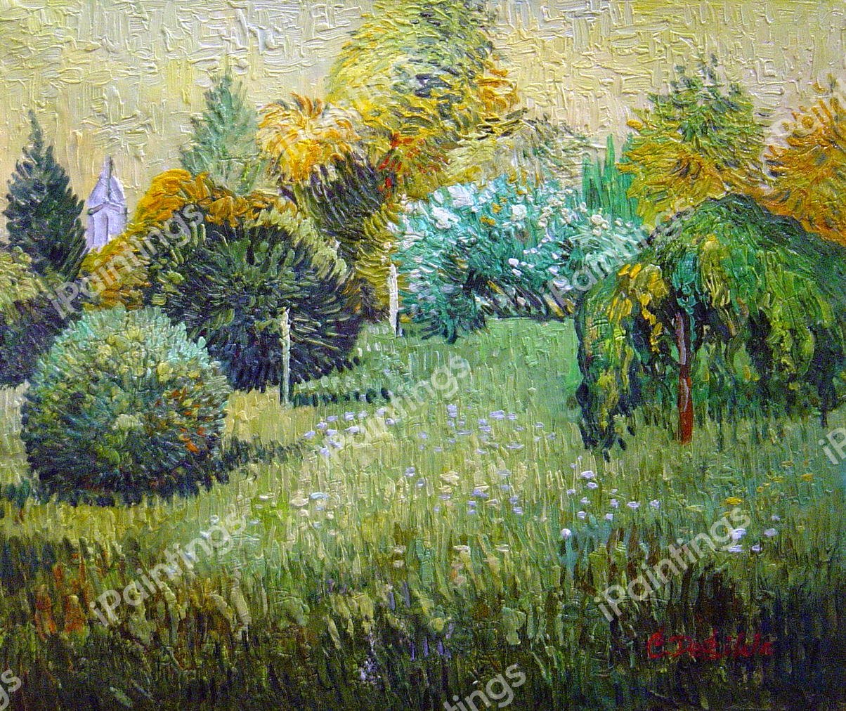 The Poet&#39s Garden. The painting by Vincent Van Gogh