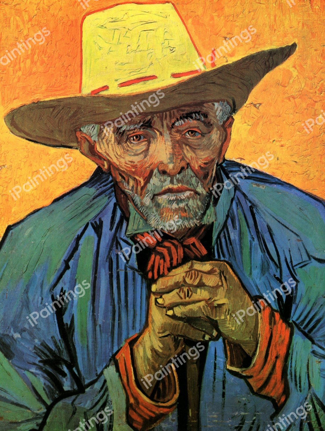 The Portrait of Patience Escalier (The Old Peasant). The painting by Vincent Van Gogh