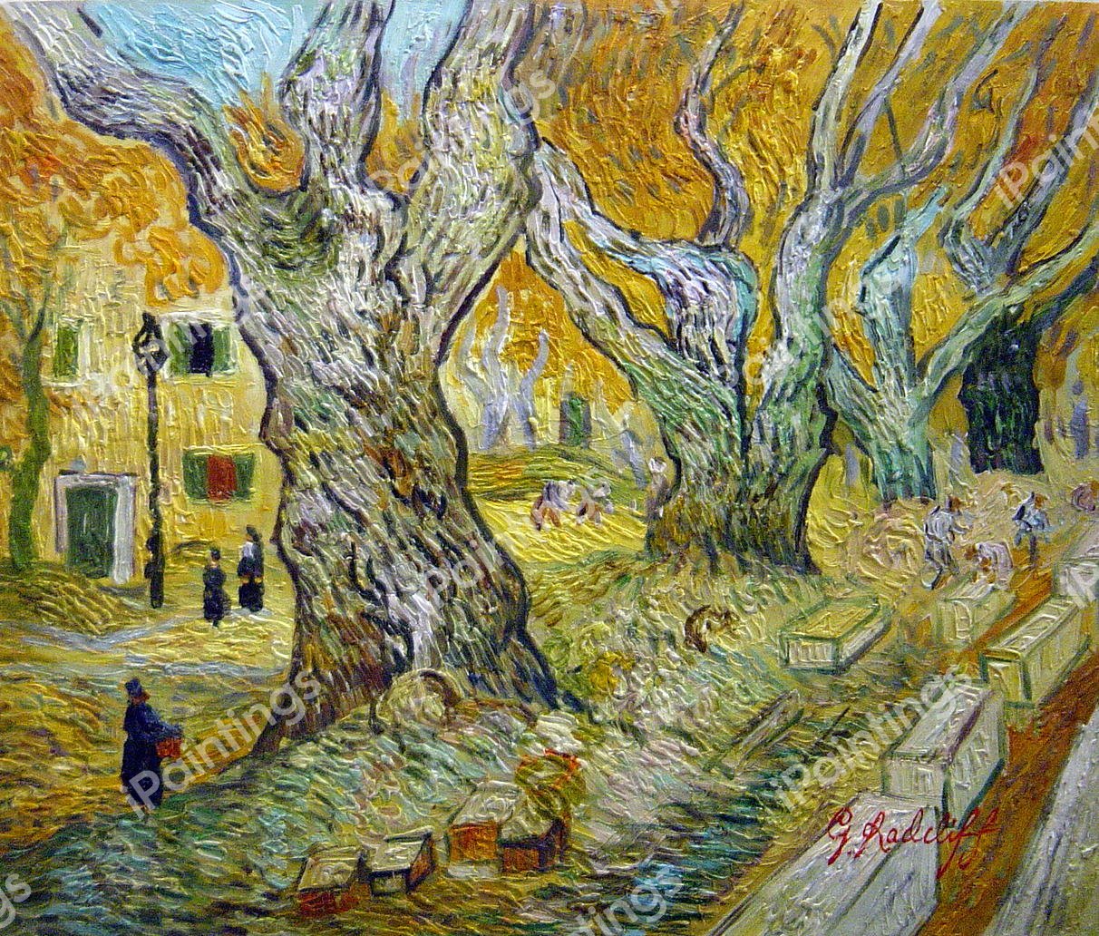 The Road Menders. The painting by Vincent Van Gogh