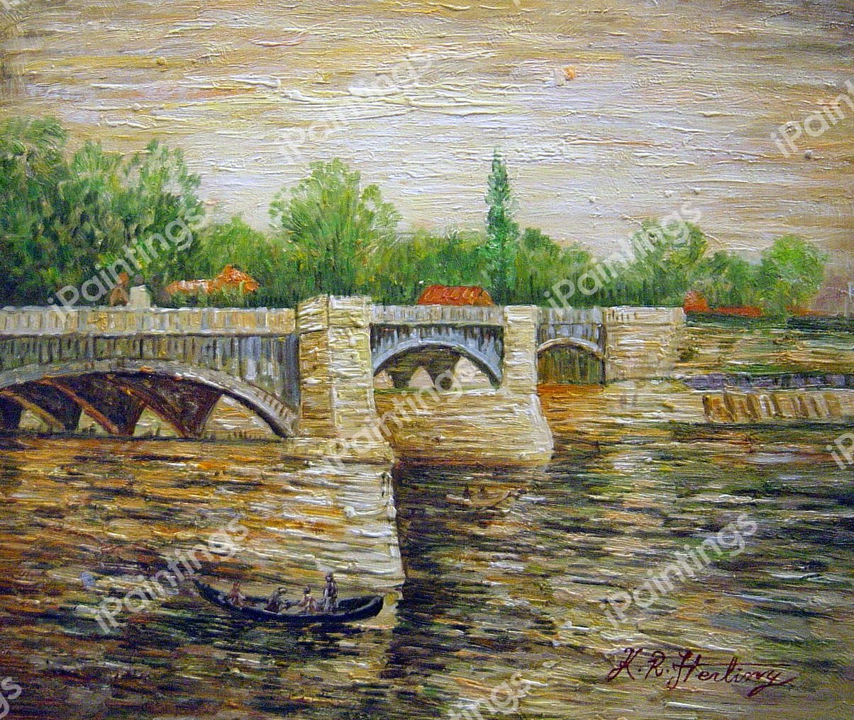 The Seine With The Bridge Of The Great Jatte. The painting by Vincent Van Gogh