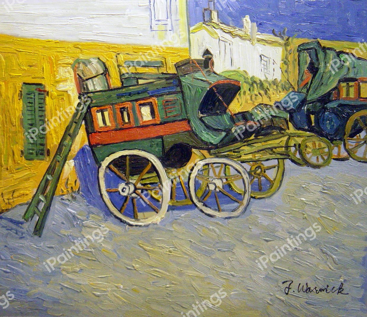 The Tarascon Diligence. The painting by Vincent Van Gogh