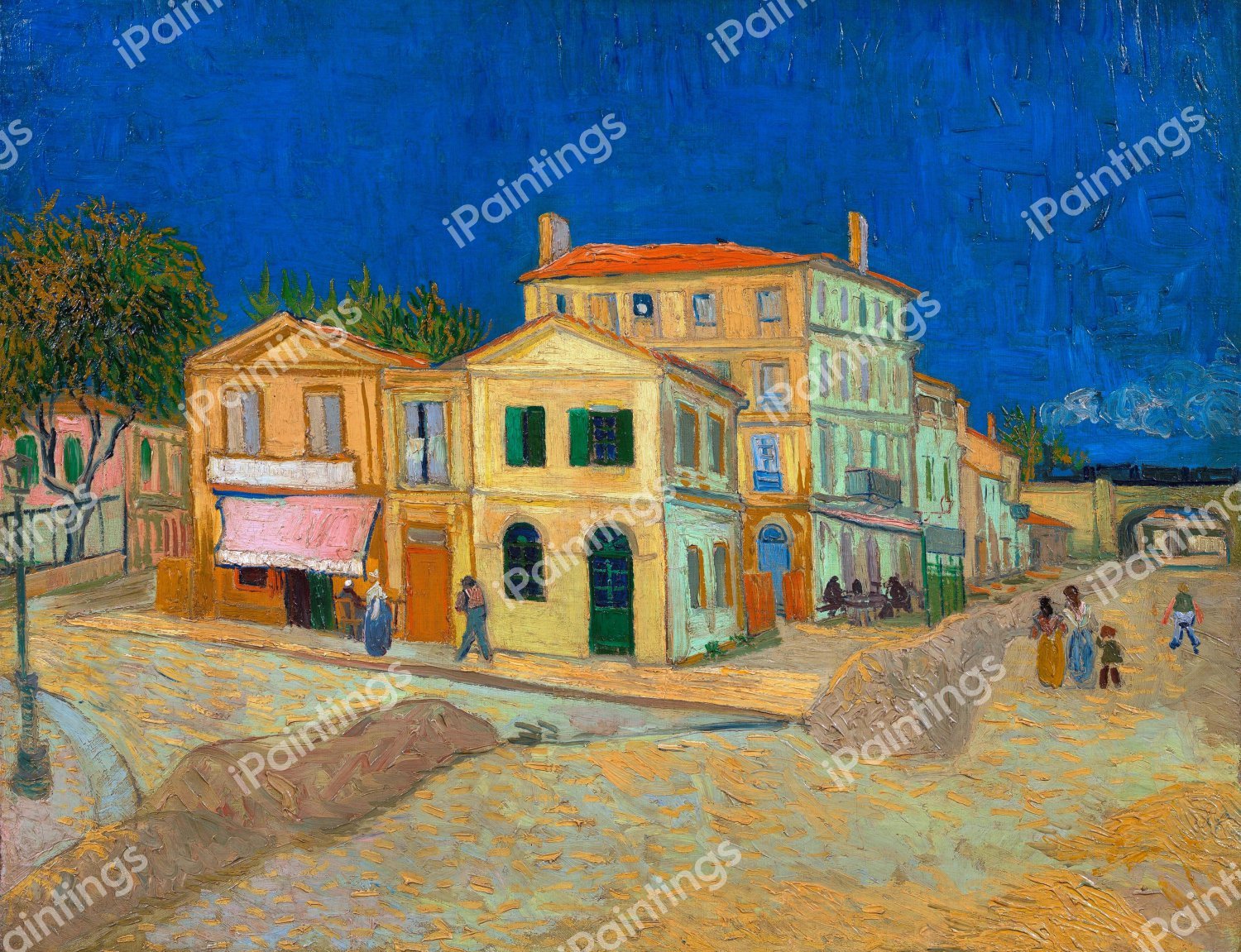The Yellow House. The painting by Vincent Van Gogh
