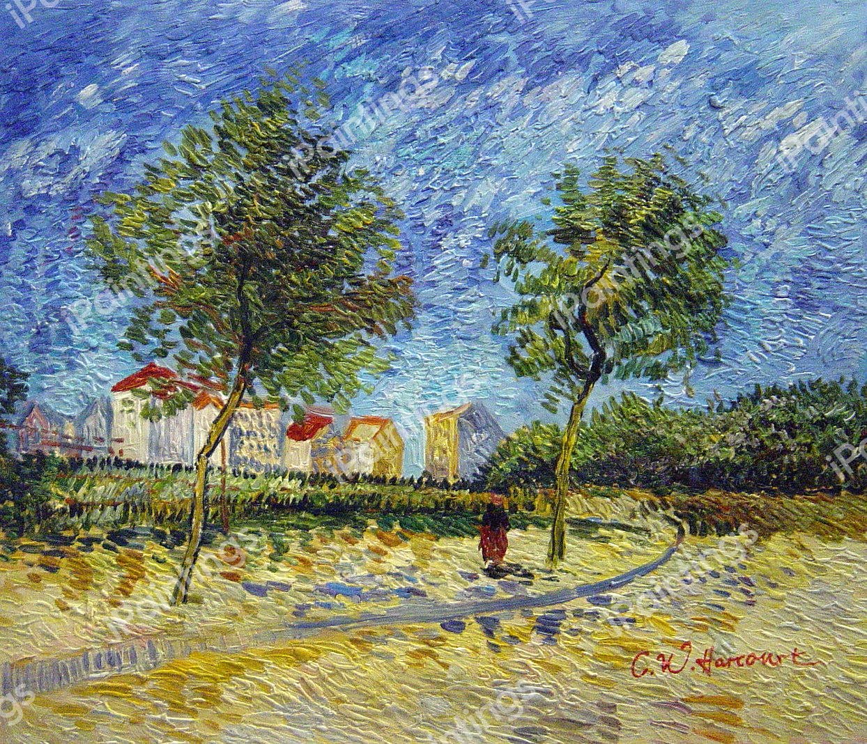 To The Outskirts Of Paris. The painting by Vincent Van Gogh