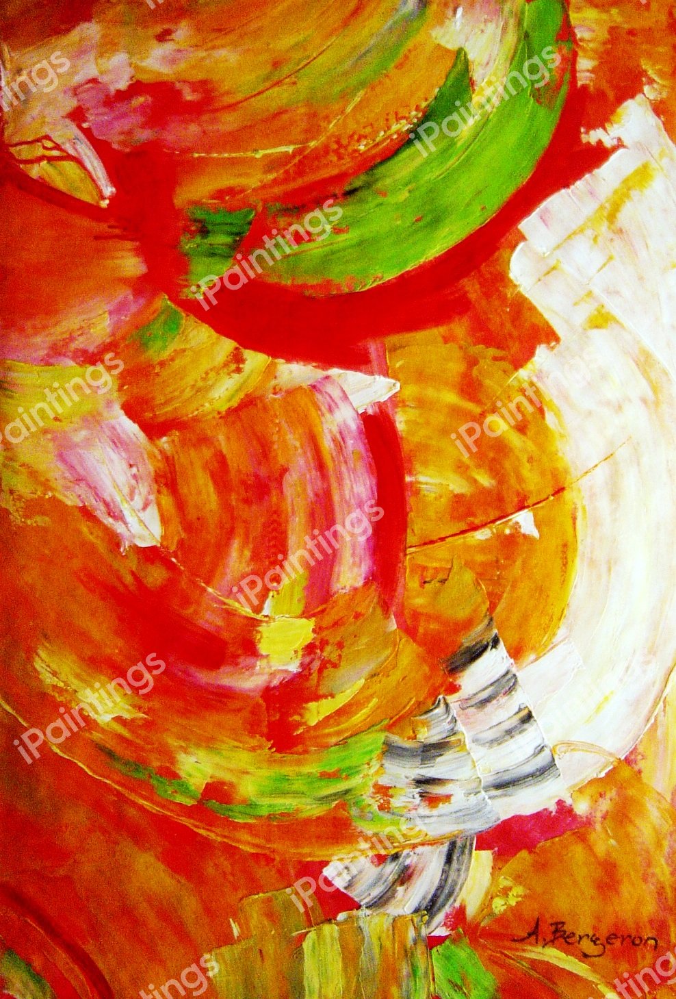 Wake Up Call With Cheerful Colors. The painting by Our Originals