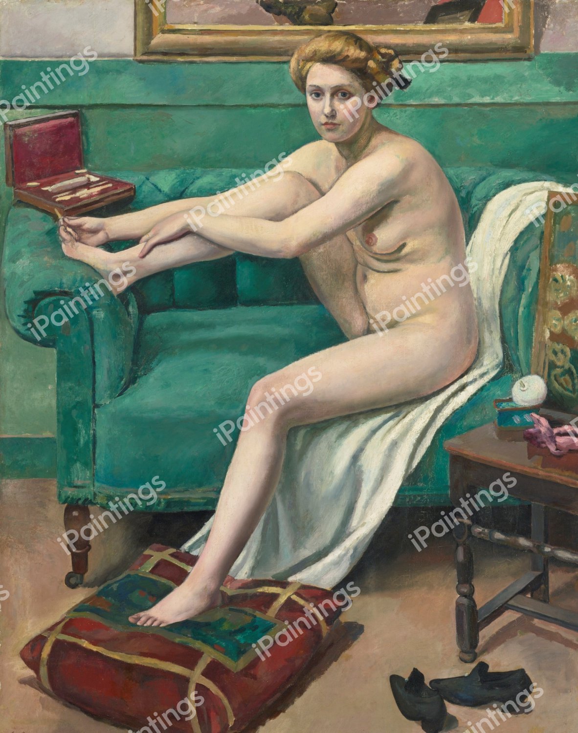 A Pedicure, 1909. The painting by Walter Bondy