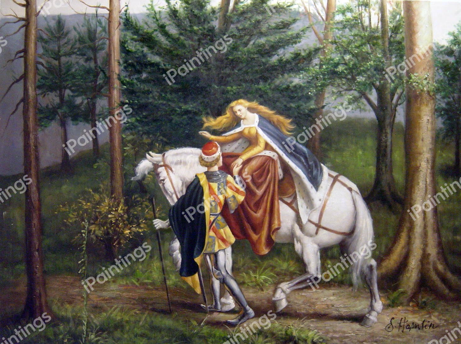 La Belle Dame Sans Merci. The painting by Walter Crane