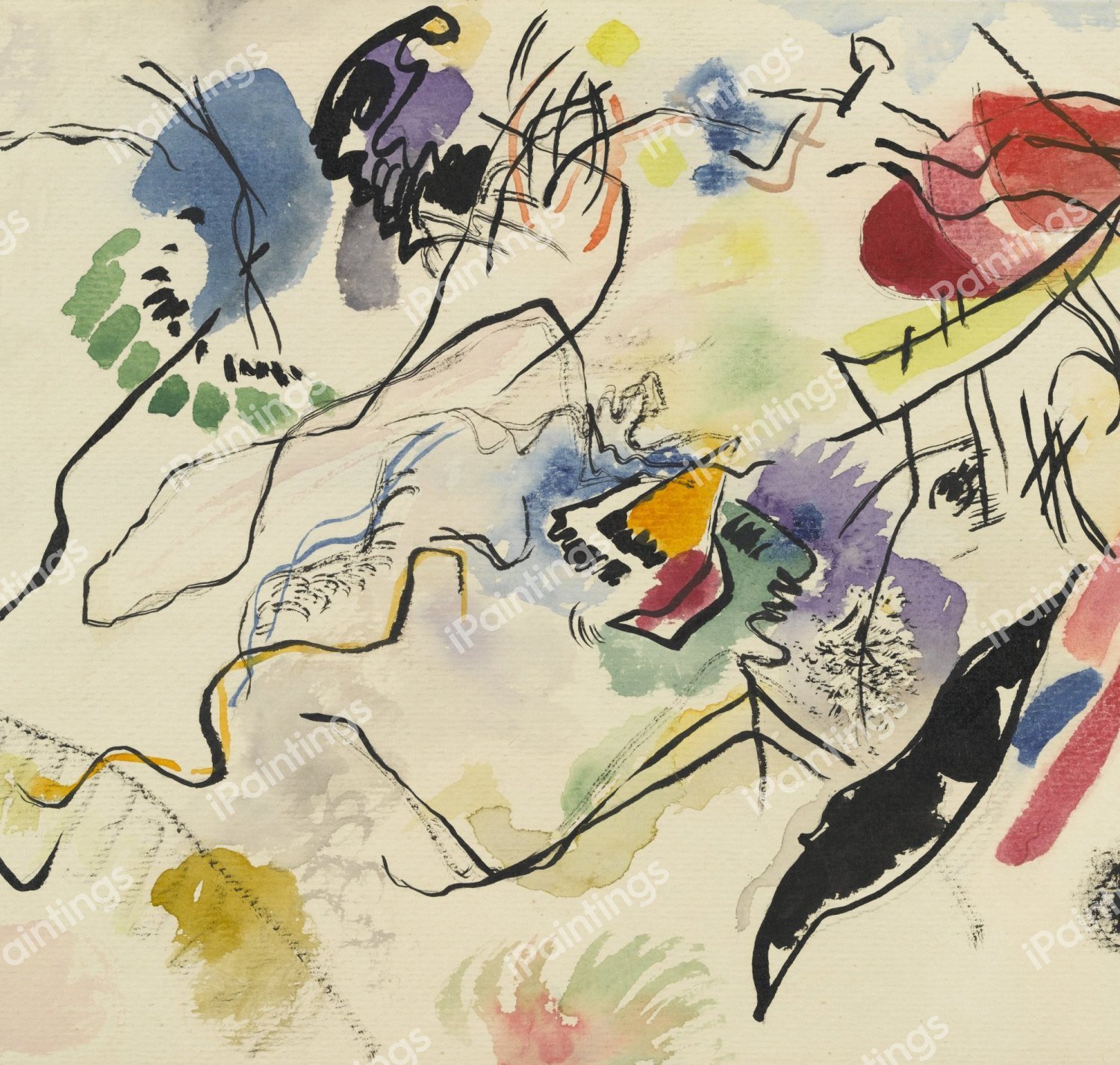 Aquarell No. 14, 1913. The painting by Wassily Kandinsky