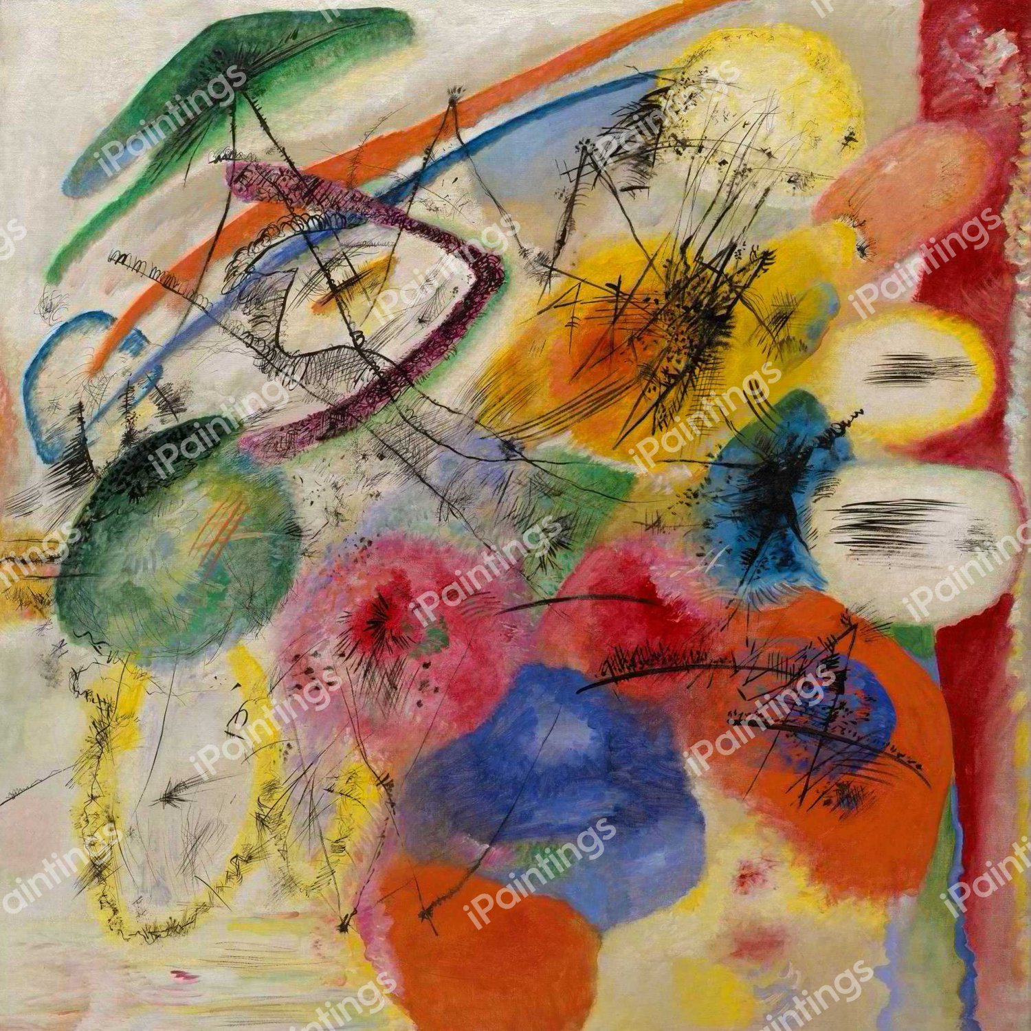 Black Lines, 1913. The painting by Wassily Kandinsky