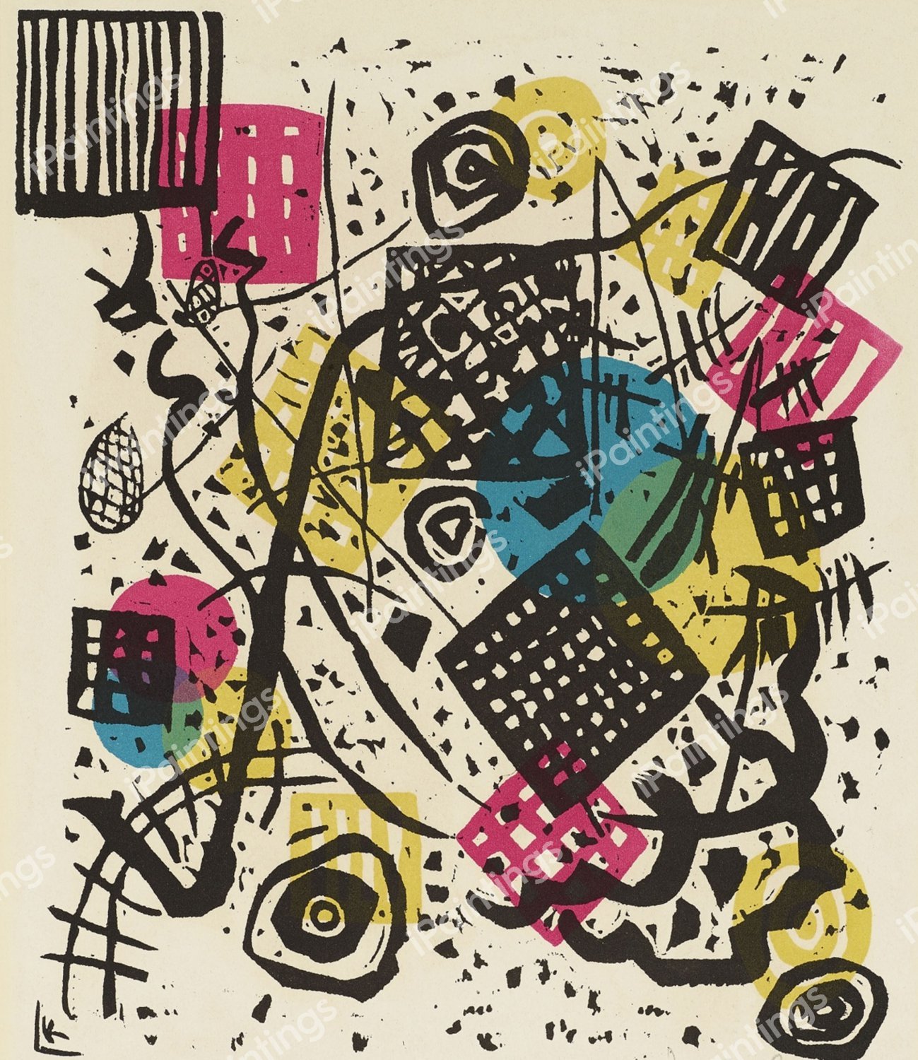 Kleine Welten V, 1922. The painting by Wassily Kandinsky