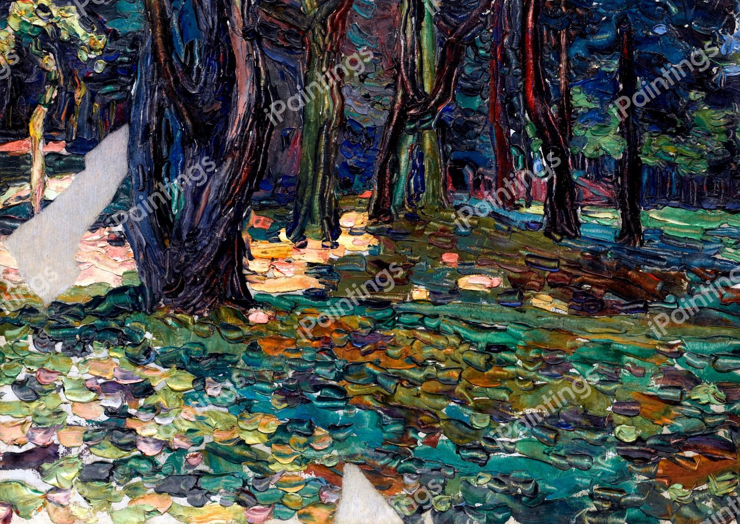 Park of Saint-Cloud, 1906. The painting by Wassily Kandinsky