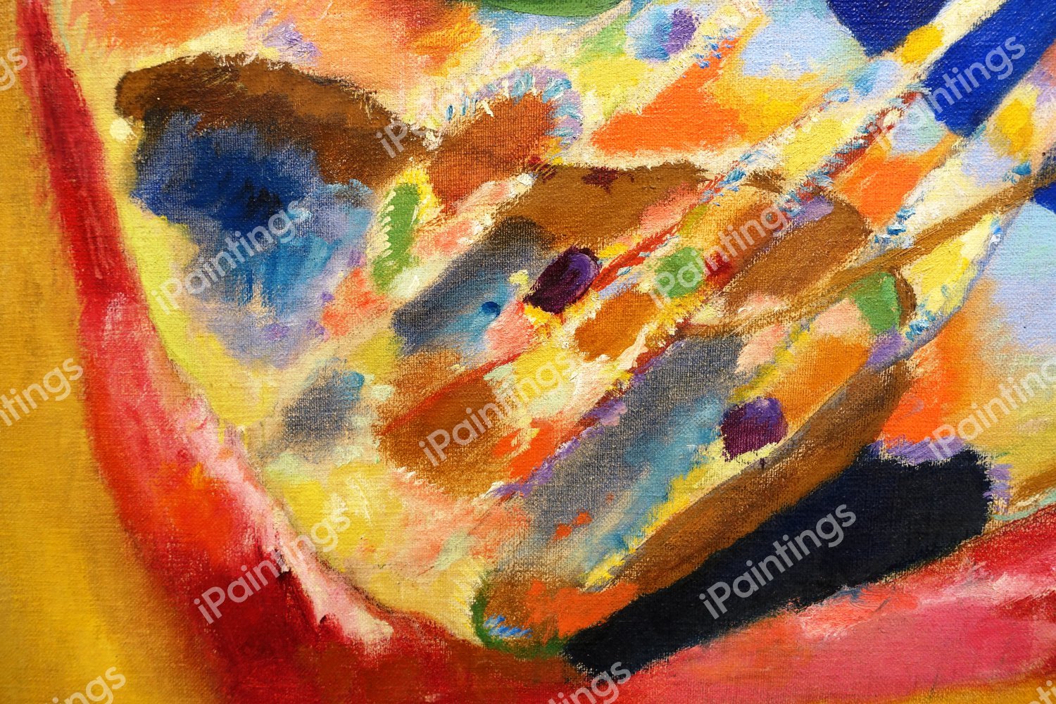 Picture with Three Spots, 1914. The painting by Wassily Kandinsky