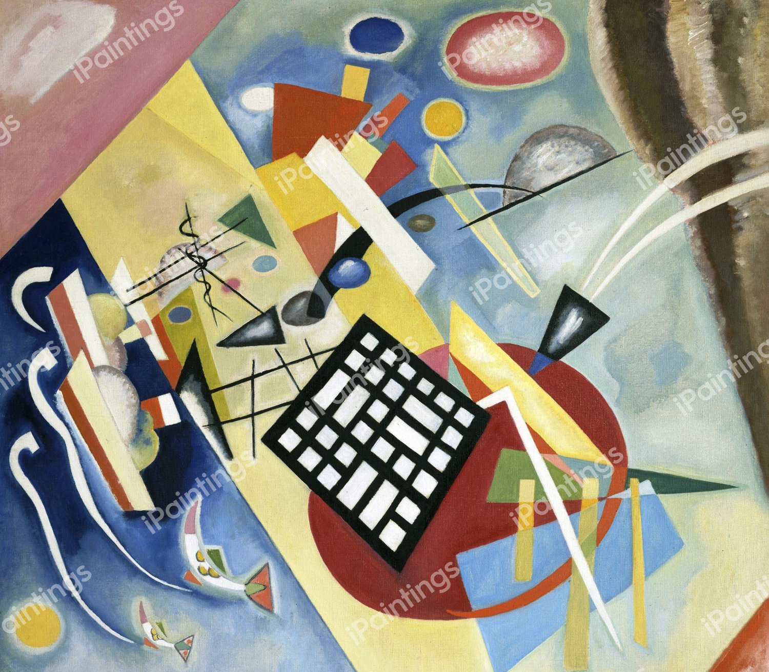 Schwarzer Raster, 1922. The painting by Wassily Kandinsky