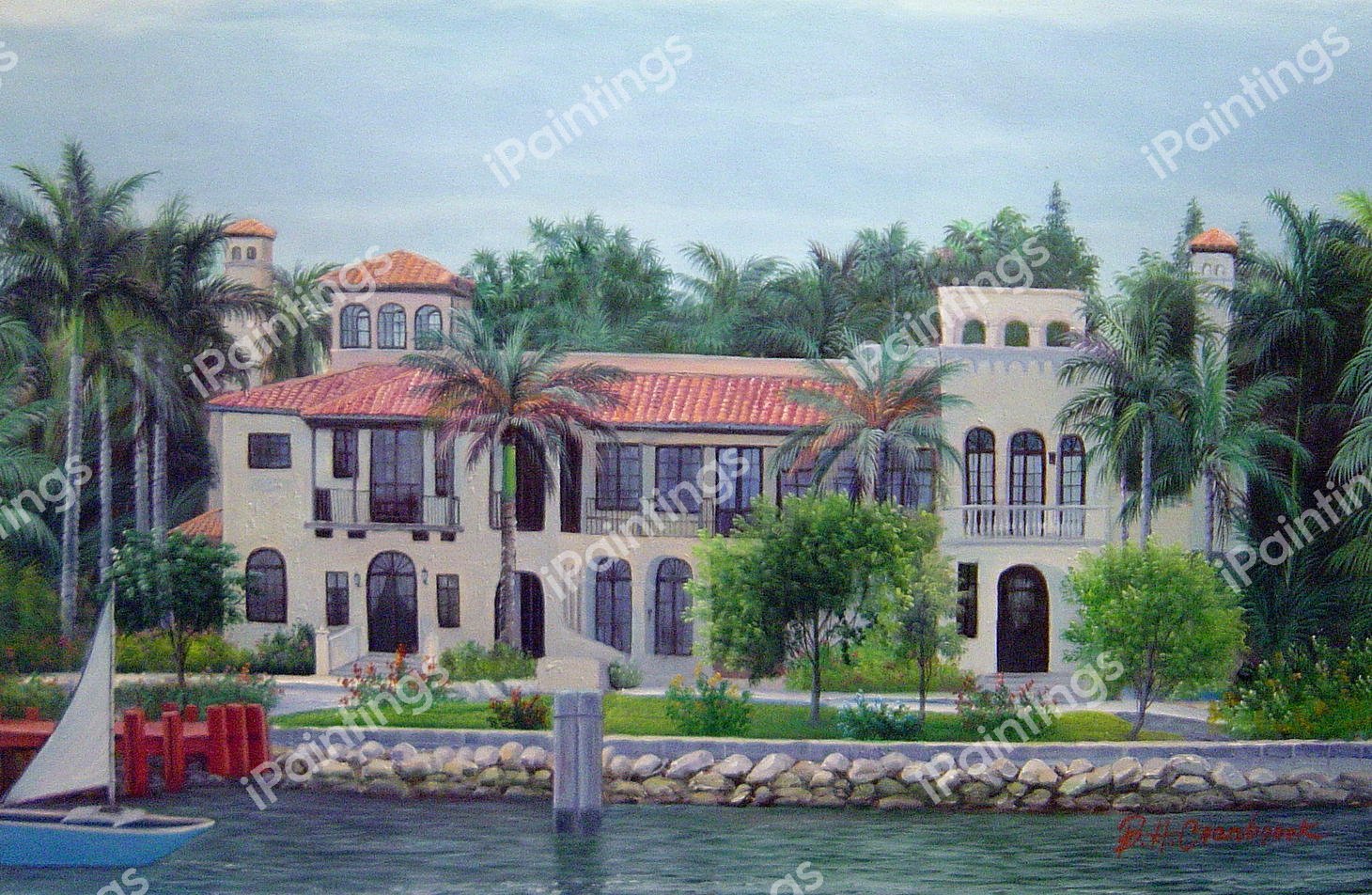 Waterfront Paradise. The painting by Our Originals
