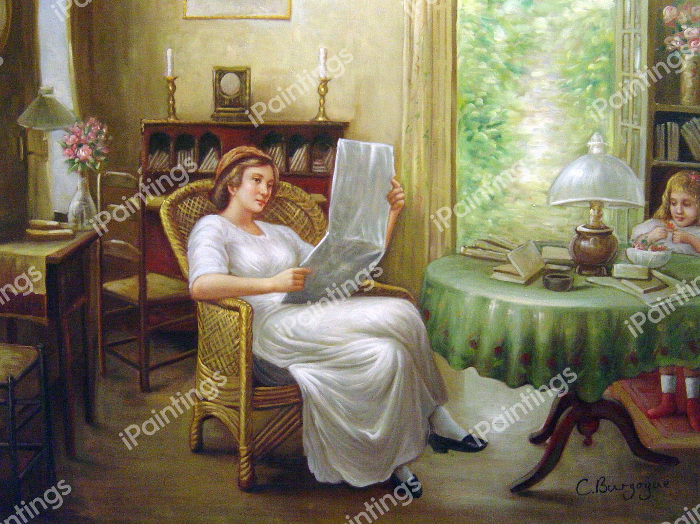 Summer At Hadlyme. The painting by Willard Leroy Metcalf