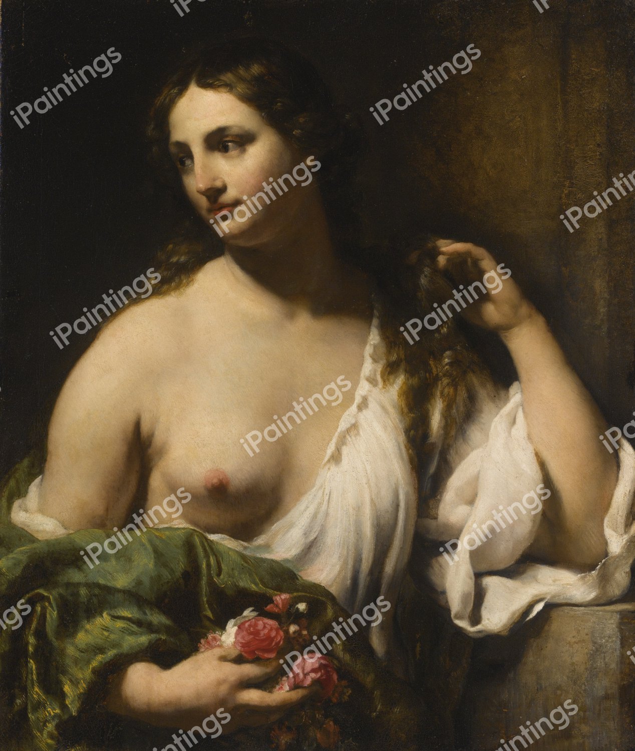 Flora. The painting by Willem Drost