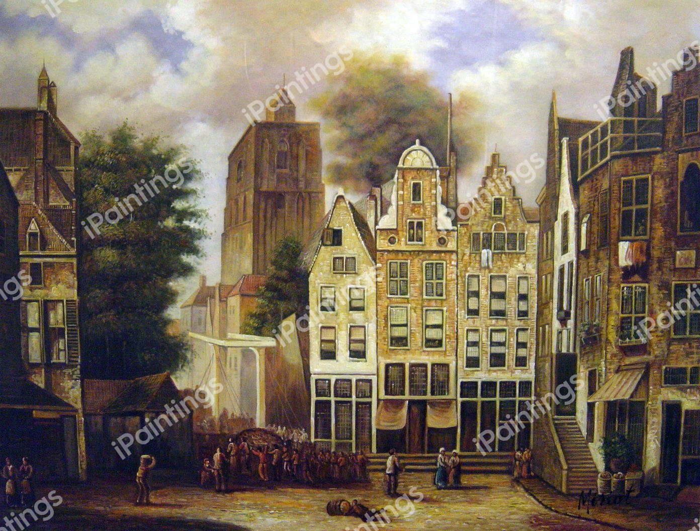 Rotterdam. The painting by Willem Koekkoek