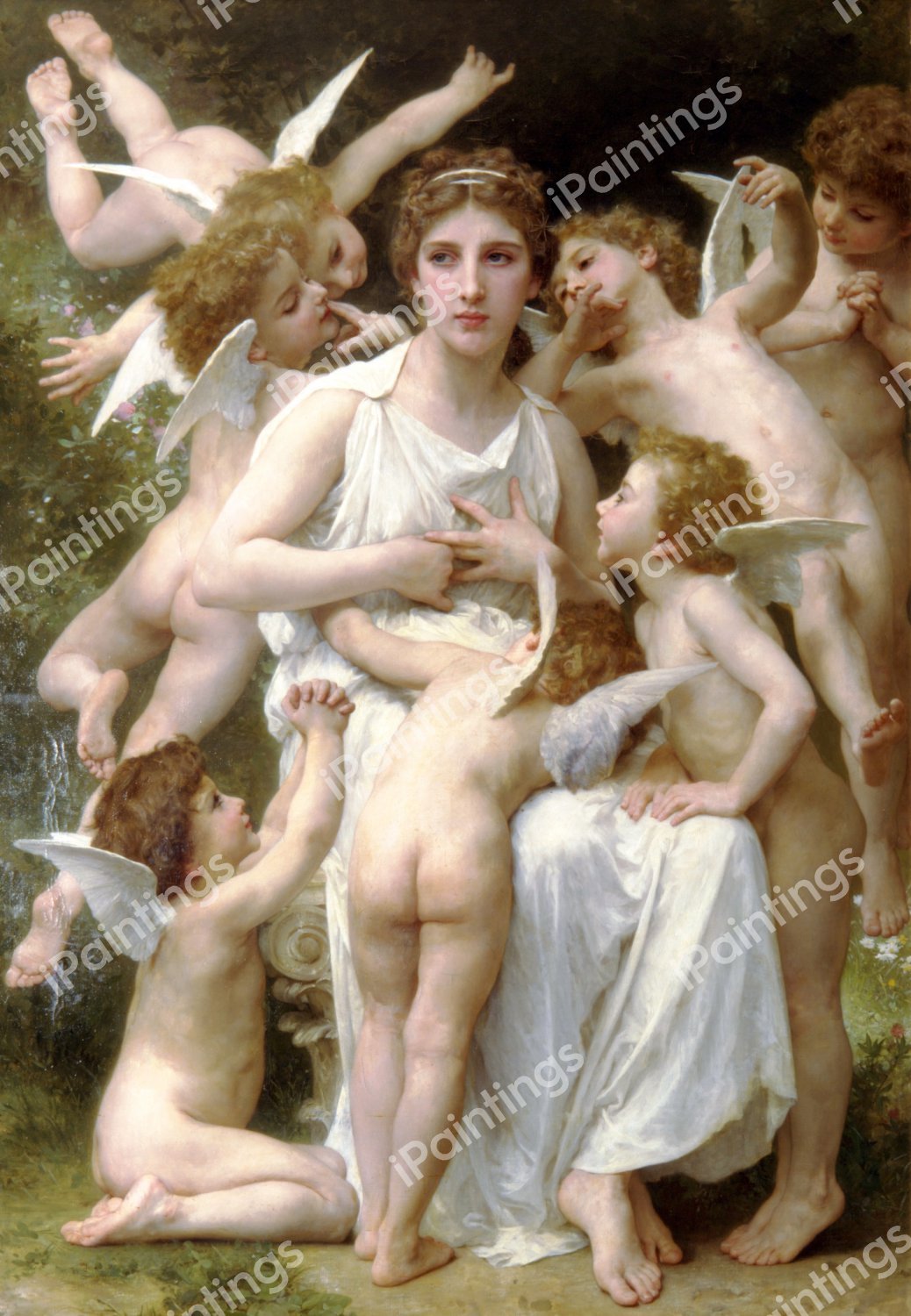 Assault. The painting by William-Adolphe Bouguereau