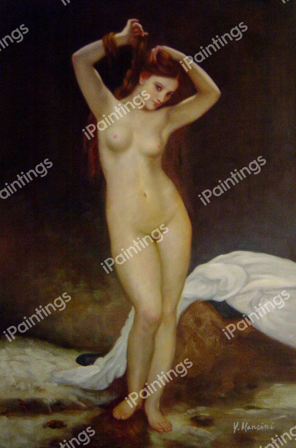 Bather. The painting by William-Adolphe Bouguereau