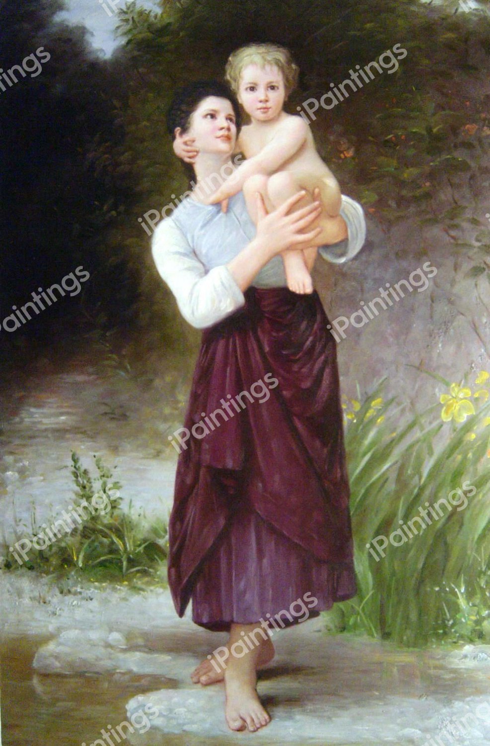 Brother And Sister. The painting by William-Adolphe Bouguereau