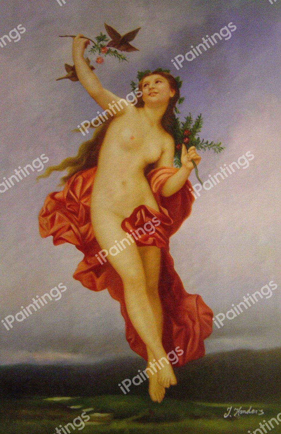 Day. The painting by William-Adolphe Bouguereau