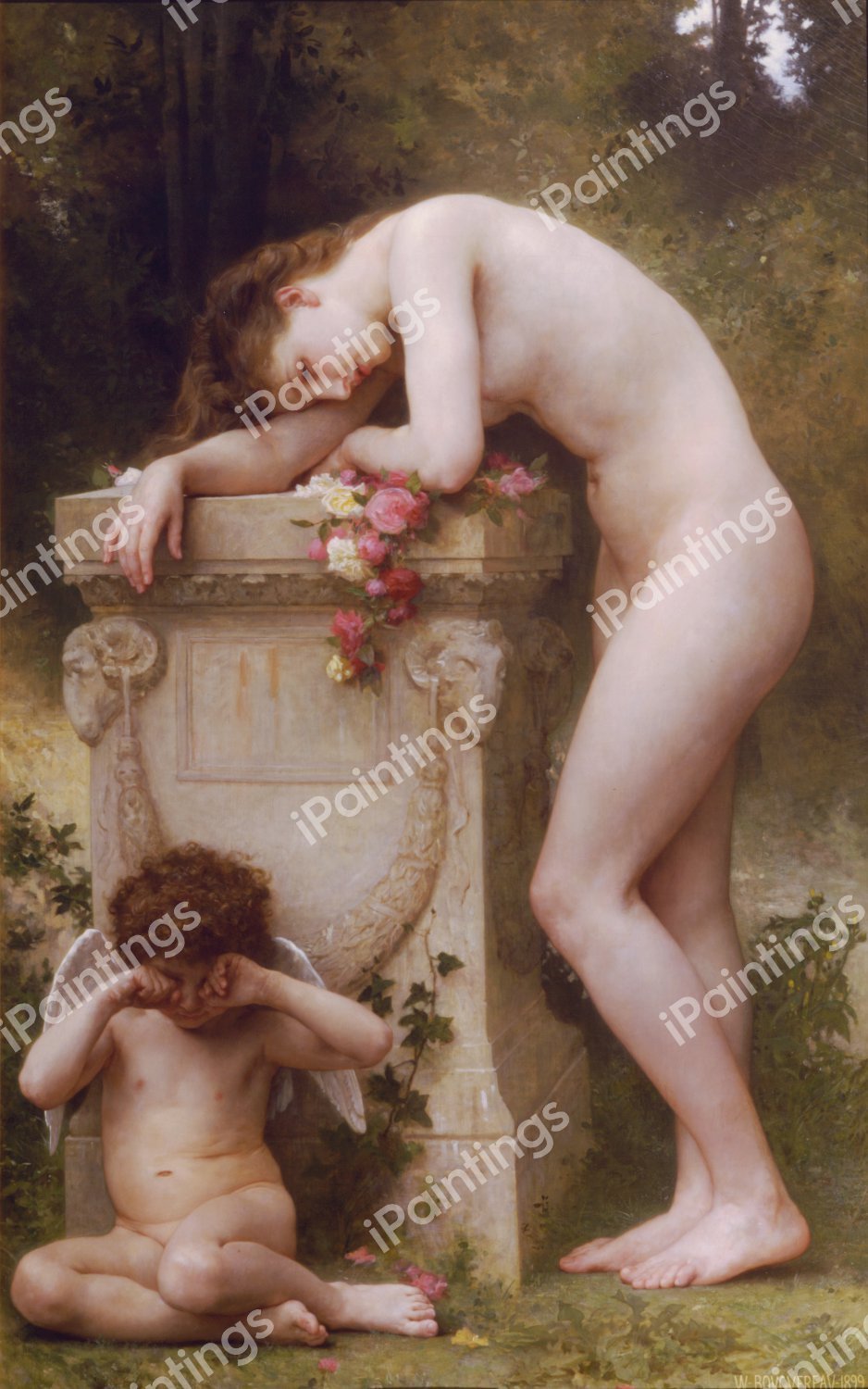 Elegy. The painting by William-Adolphe Bouguereau