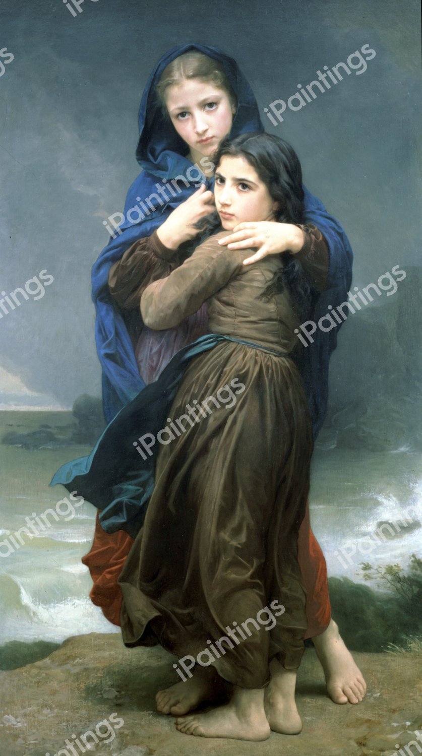 Far from Home. The painting by William-Adolphe Bouguereau