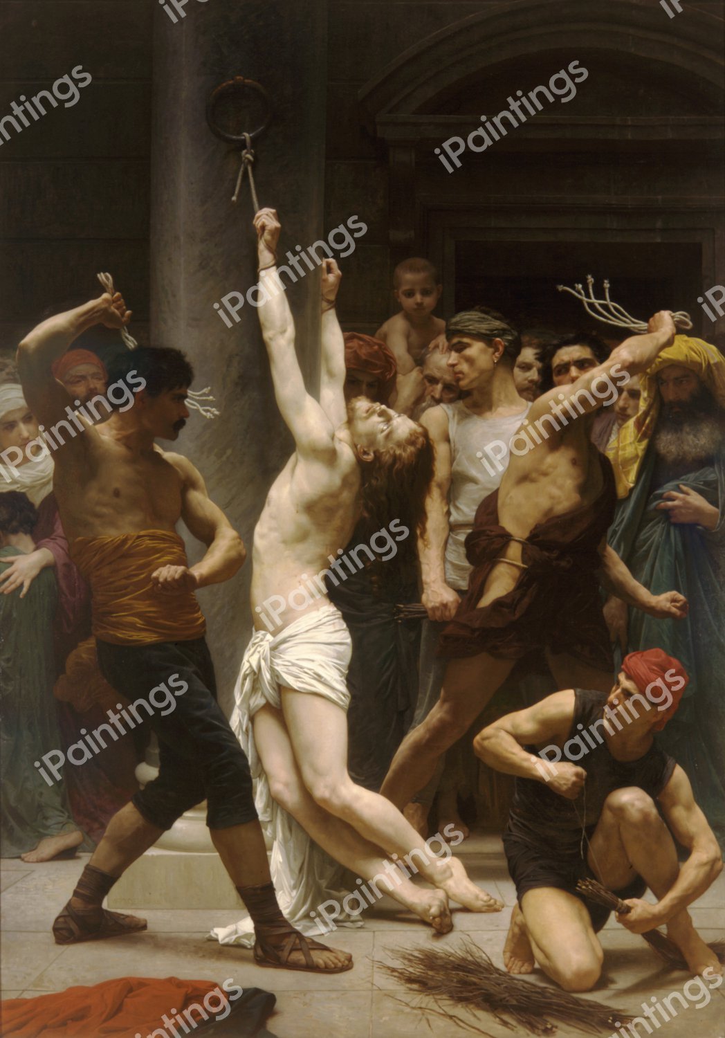 Flagellation of Our Lord Jesus Christ. The painting by William-Adolphe Bouguereau
