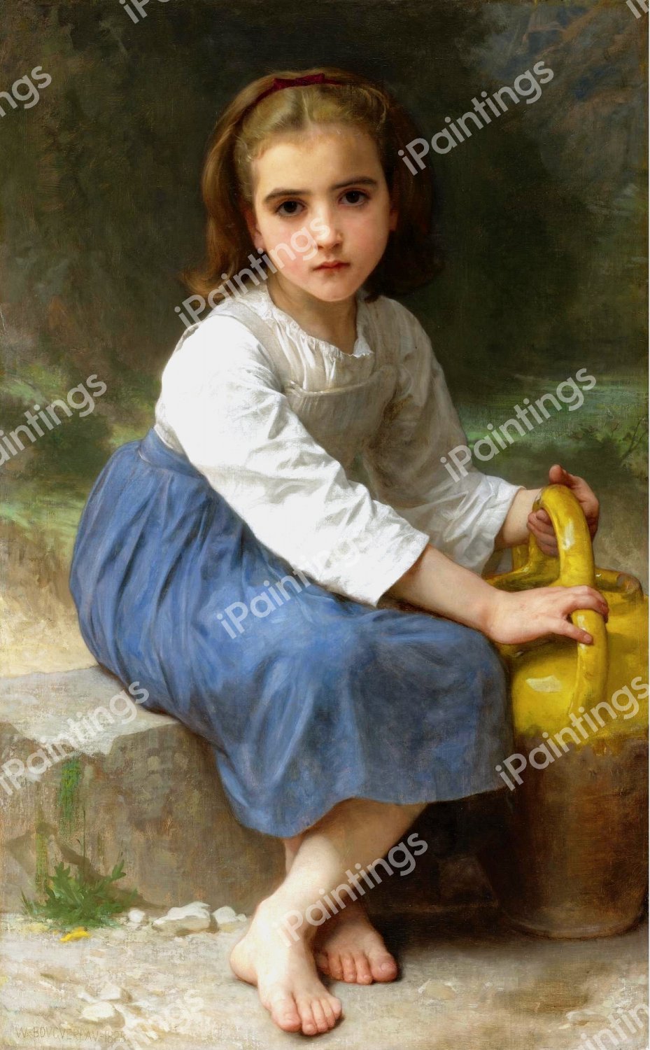 Girl with a Jug. The painting by William-Adolphe Bouguereau