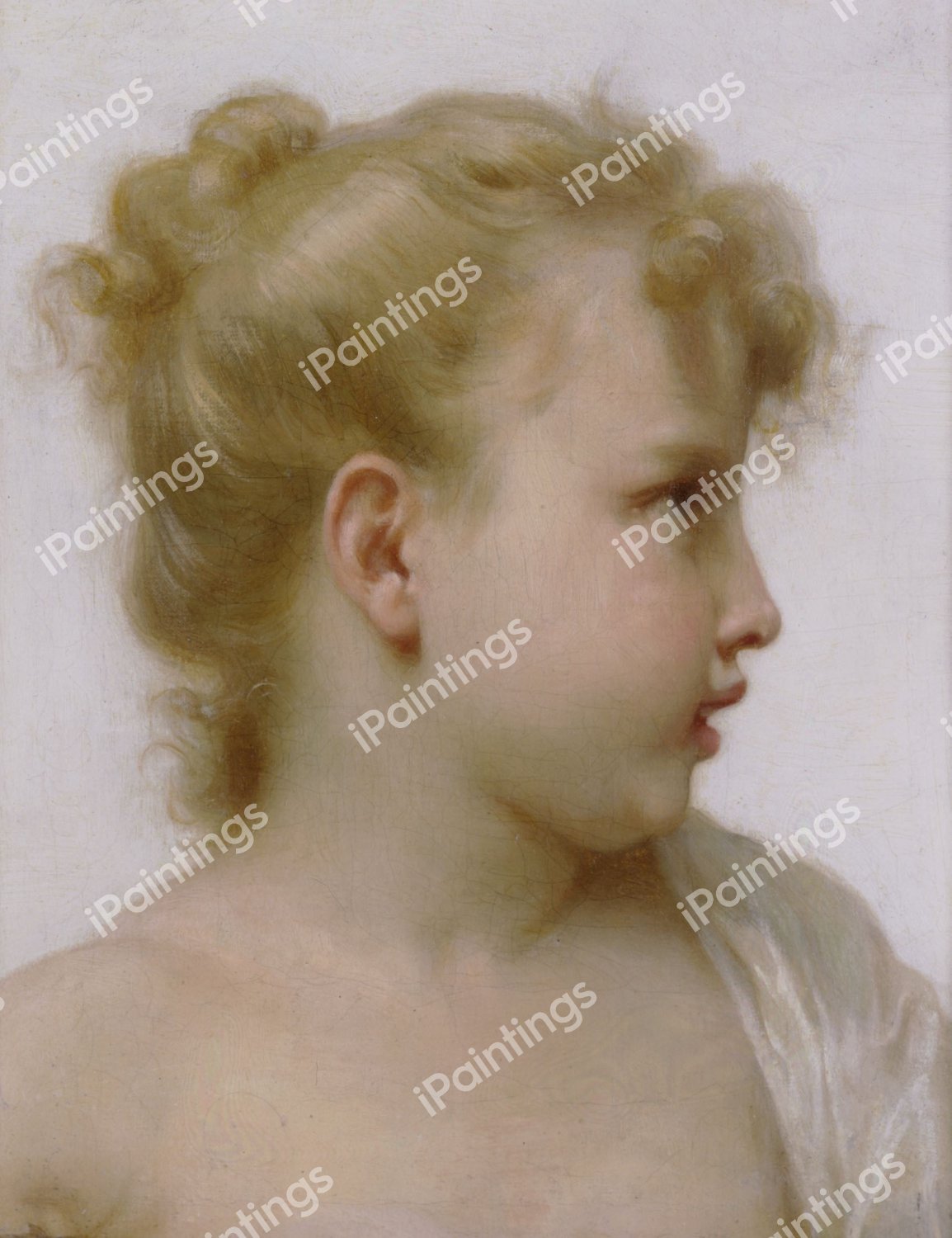 Head Of A Little Girl. The painting by William-Adolphe Bouguereau