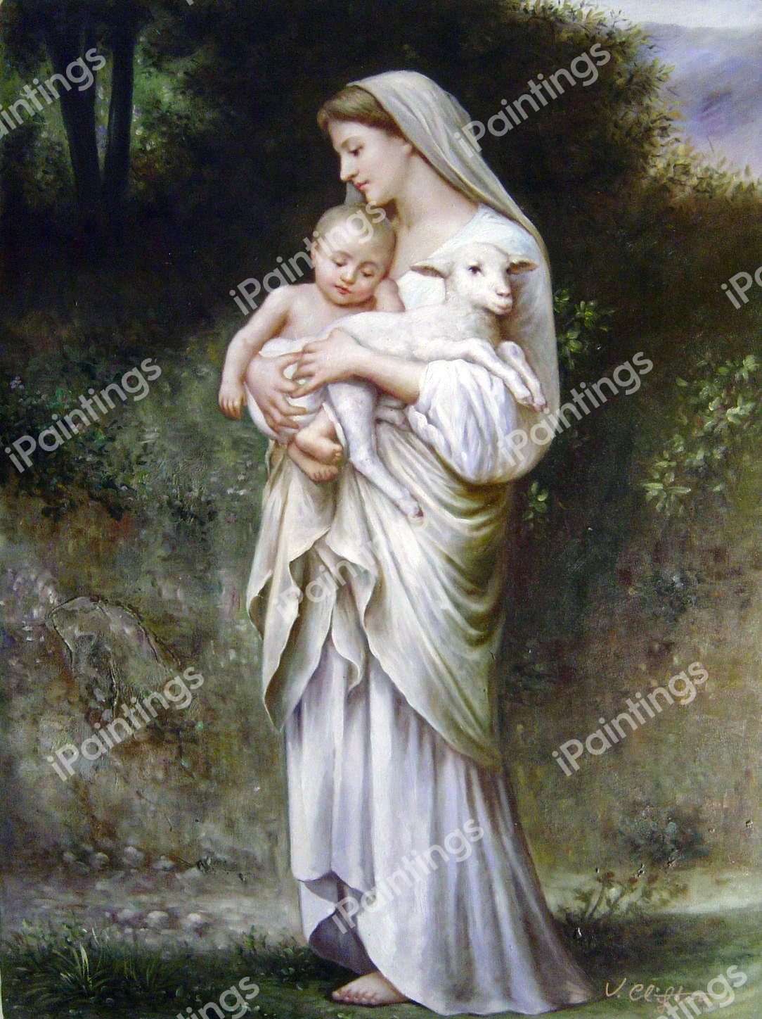 Innocence. The painting by William-Adolphe Bouguereau