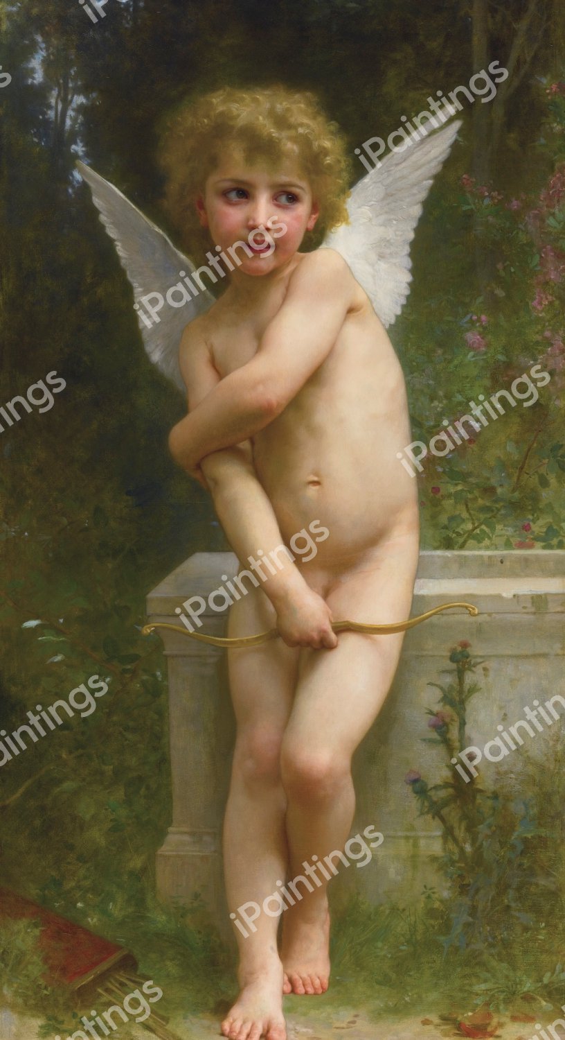 L'Amour Pique. The painting by William-Adolphe Bouguereau