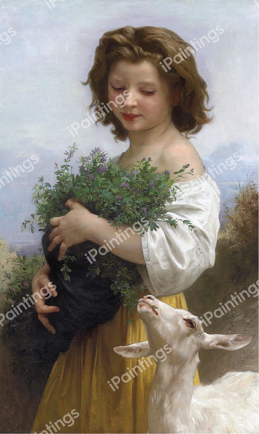 Little Esmeralda. The painting by William-Adolphe Bouguereau