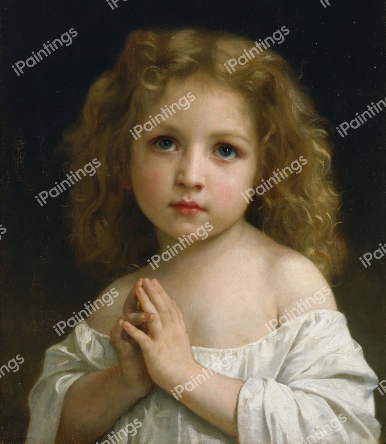 Little Girl. The painting by William-Adolphe Bouguereau