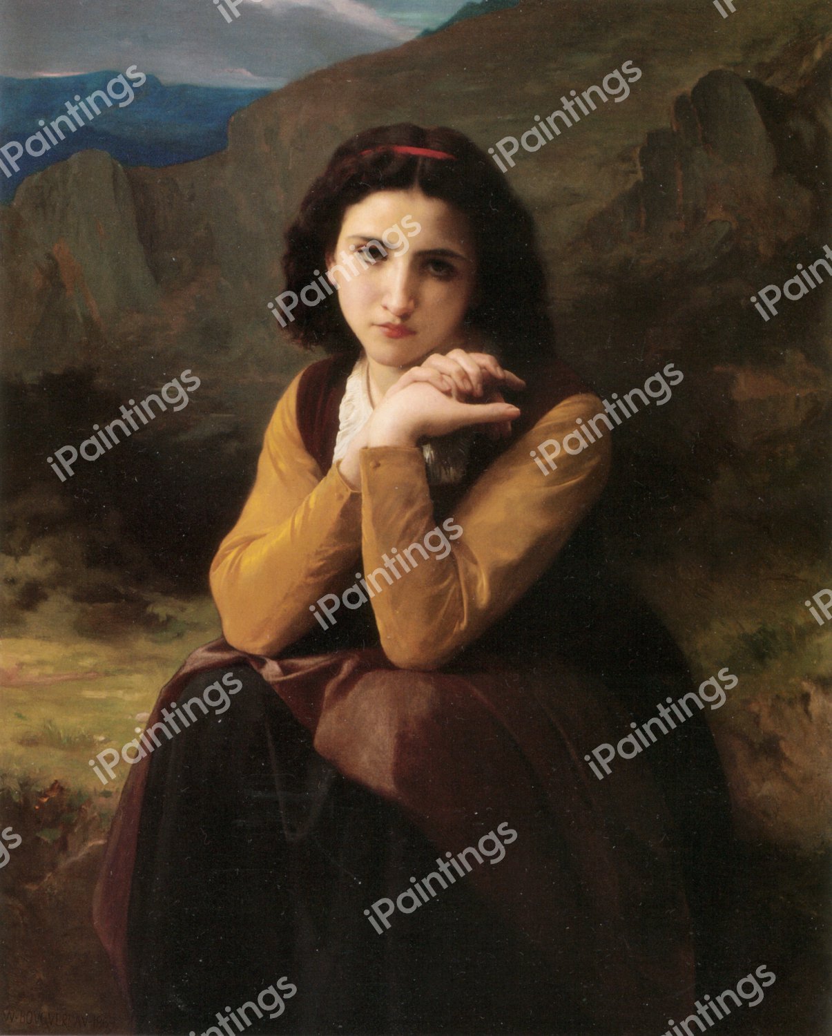 Mignon. The painting by William-Adolphe Bouguereau