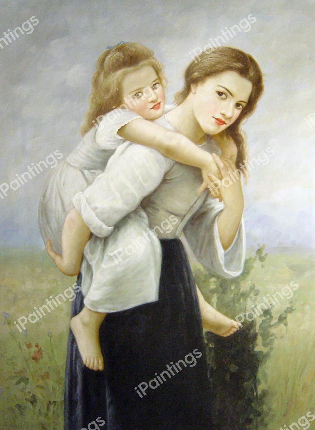 Not Too Much To Carry. The painting by William-Adolphe Bouguereau