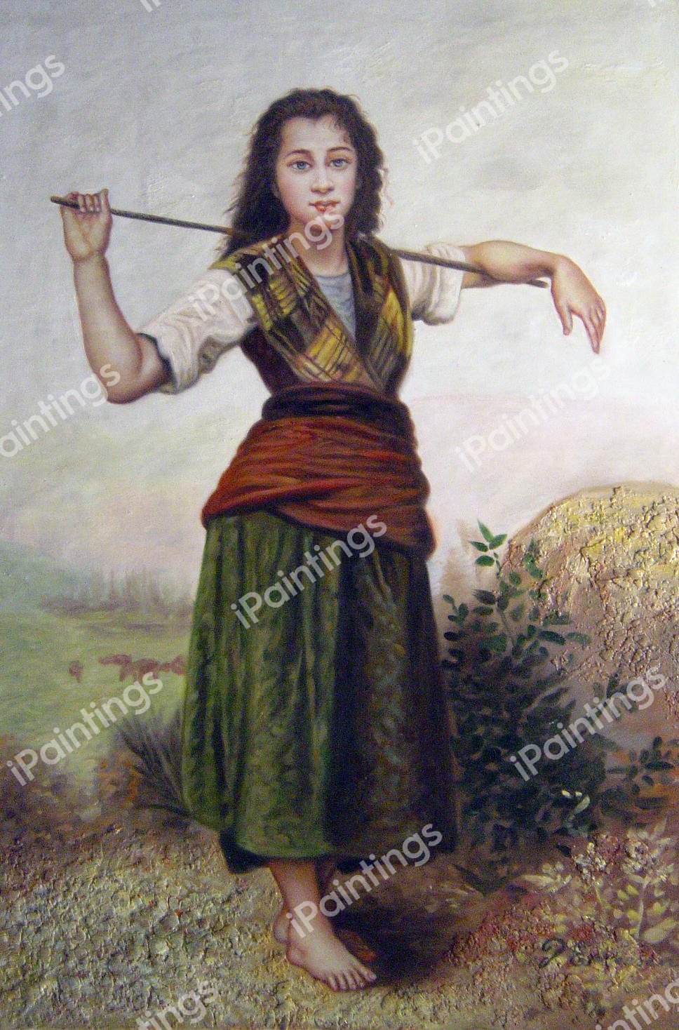 Pastorale. The painting by William-Adolphe Bouguereau