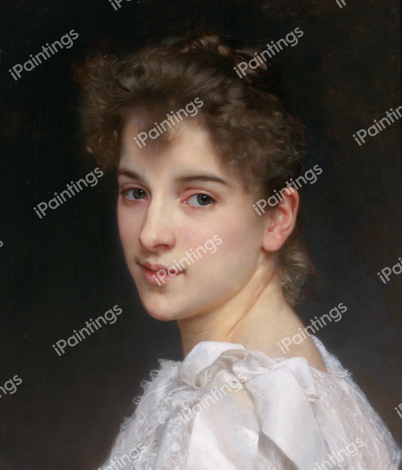 Portrait of Gabrielle Cot. The painting by William-Adolphe Bouguereau