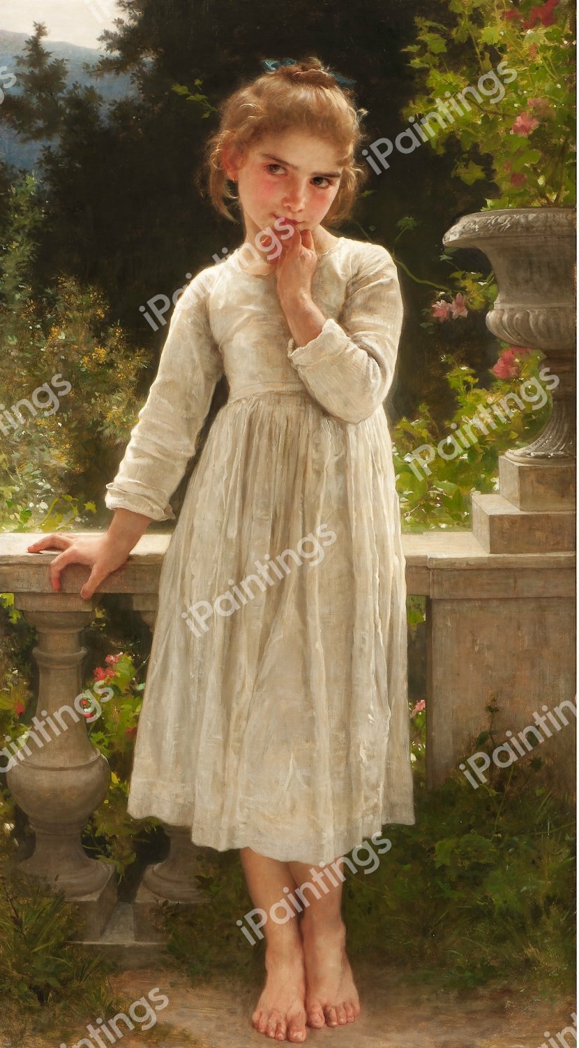 Rayon de Soleil  (Ray of Sunshine). The painting by William-Adolphe Bouguereau