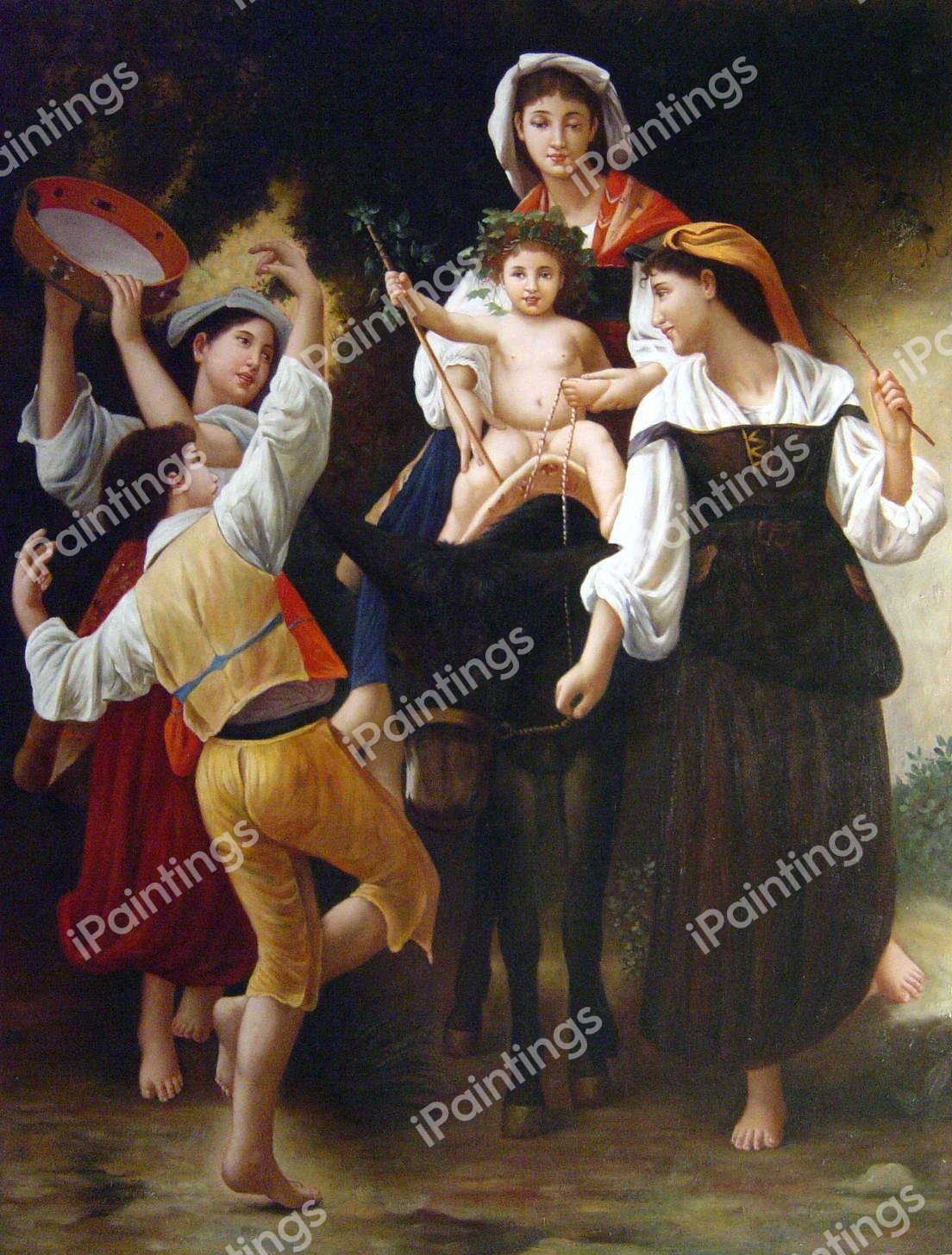 Return From The Harvest. The painting by William-Adolphe Bouguereau