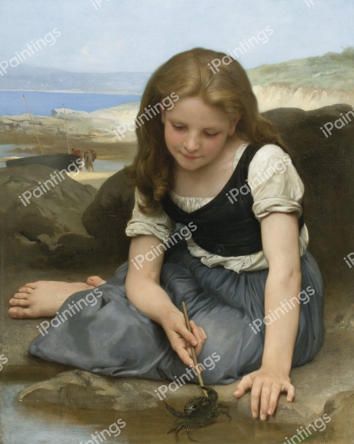 The Crab. The painting by William-Adolphe Bouguereau
