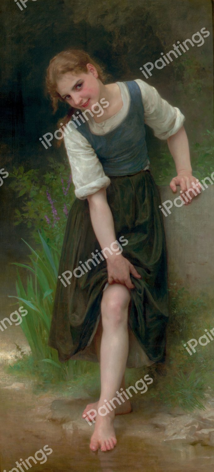 The Ford. The painting by William-Adolphe Bouguereau