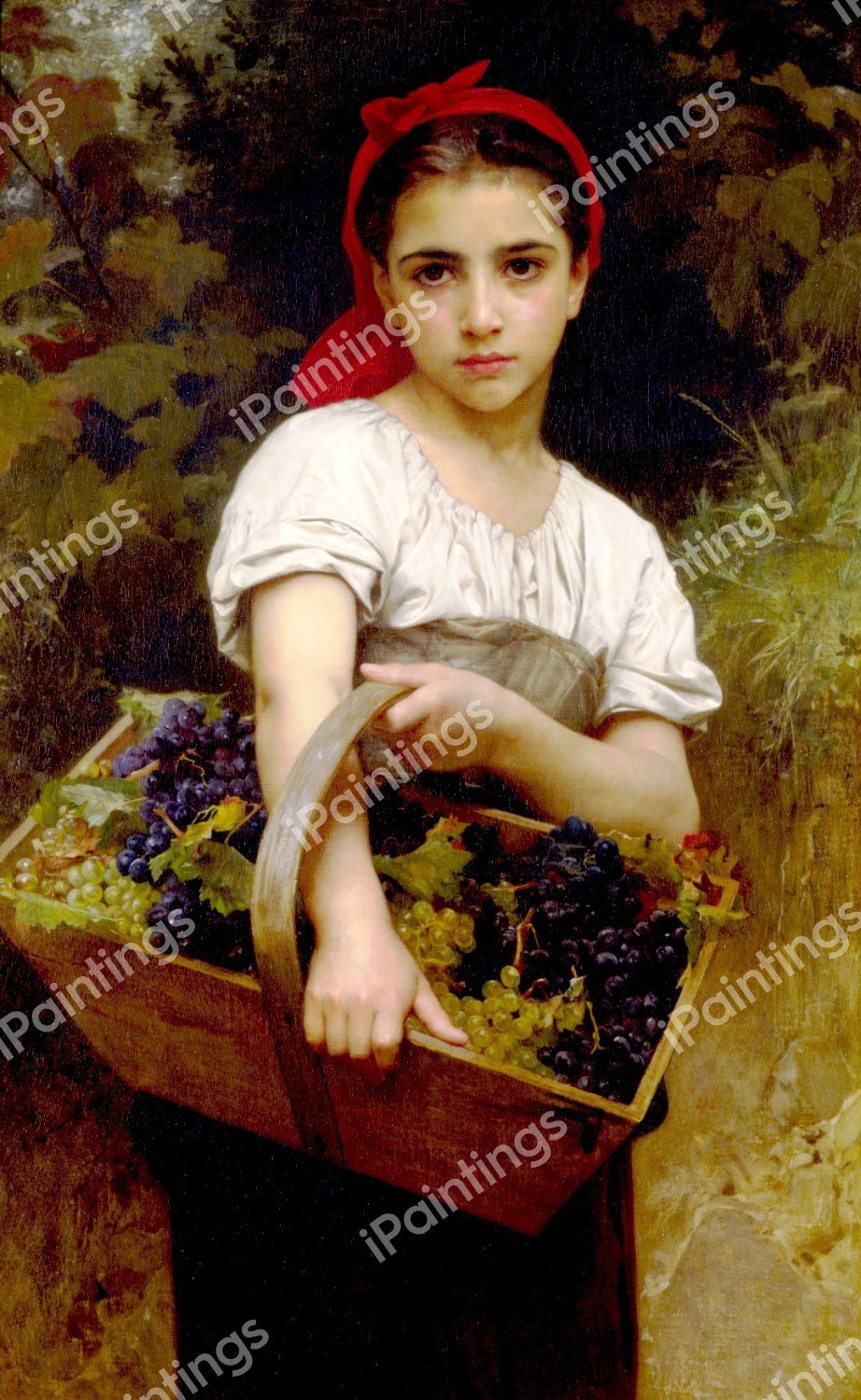 The Grape Picker. The painting by William-Adolphe Bouguereau