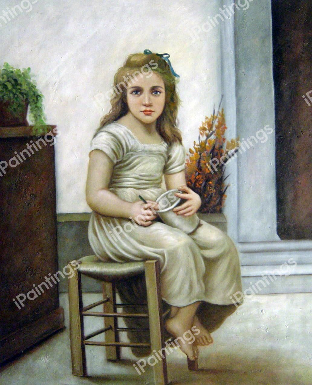 The Little Gourmet. The painting by William-Adolphe Bouguereau