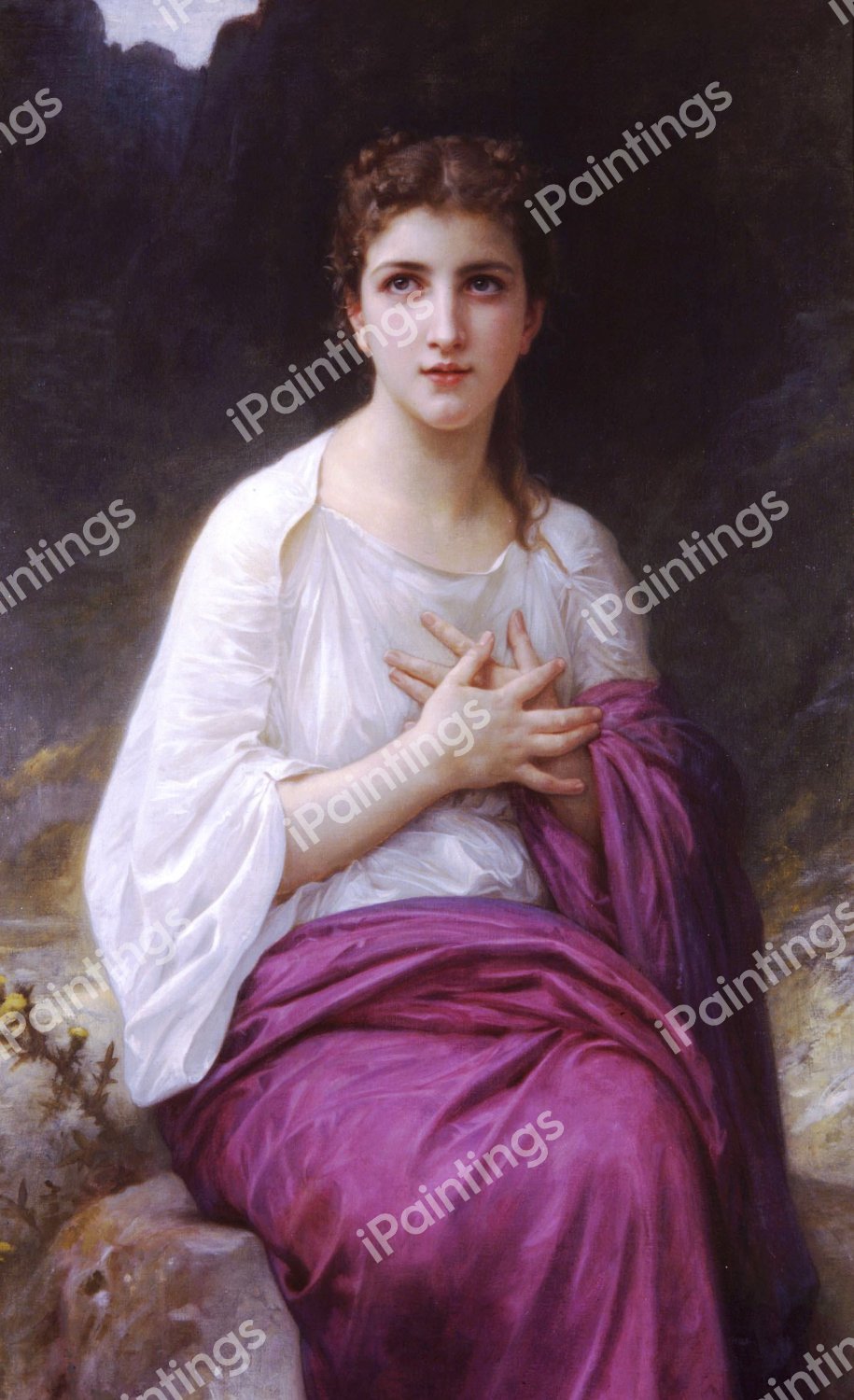 The Portrait of Psyche. The painting by William-Adolphe Bouguereau